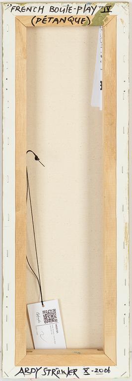 Ardy Strüwer, collage/olja på duk, signerad samt daterad 2006 a tergo.