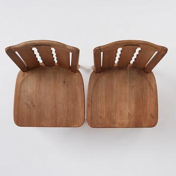 Nordiska Kompaniet, a pair of Swedish Modern pine 'Ekerö' chairs, ca 1947.