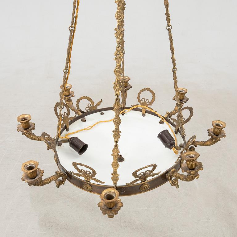 Empire style pendant lamp, first half of the 20th century.