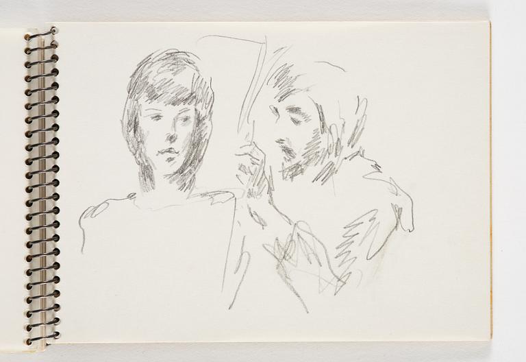 Lotte Laserstein, 4 skissböcker med blyertsteckningar.