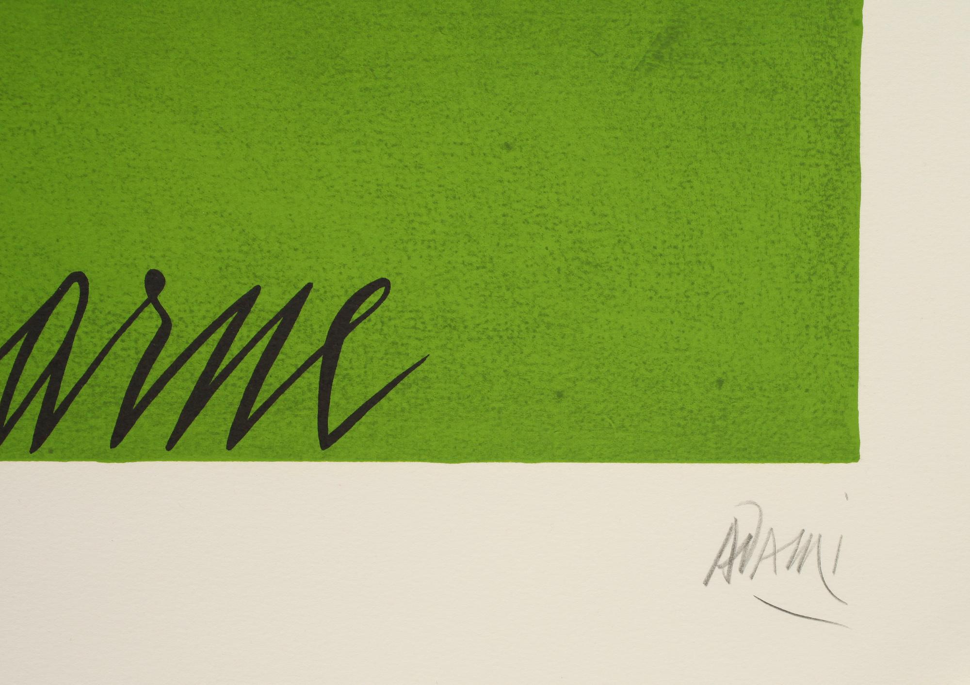 VALERIO ADAMI, färglitografi, HC, sign.