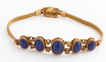 A lapis lazuli bracelet.