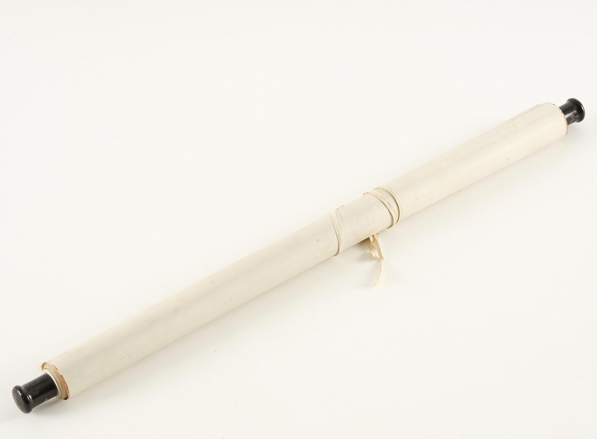 Qian Weicheng, (China 1720-1772), ink and colour on silk. 'Mountainious landscape'.