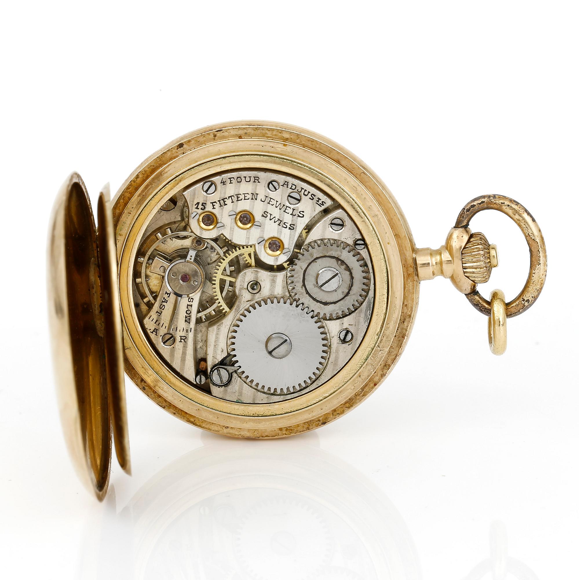 FICKUR, 14k guld, tot vikt ca 26,4 gram.