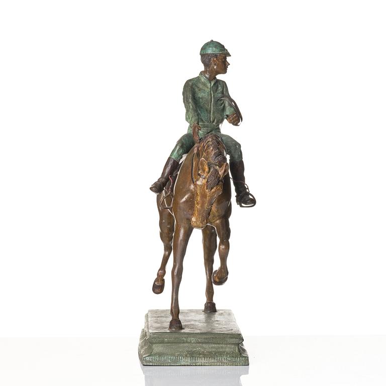 Skulptur, patinerad brons.