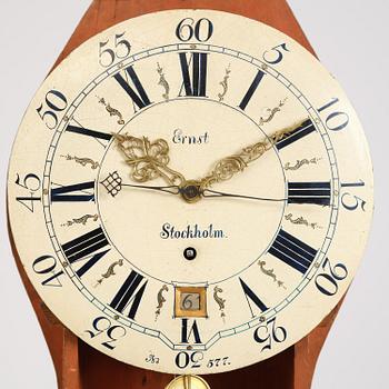 A rococo longcase clock by P. Ernst (watchmaker in Stockholm 1753-84).