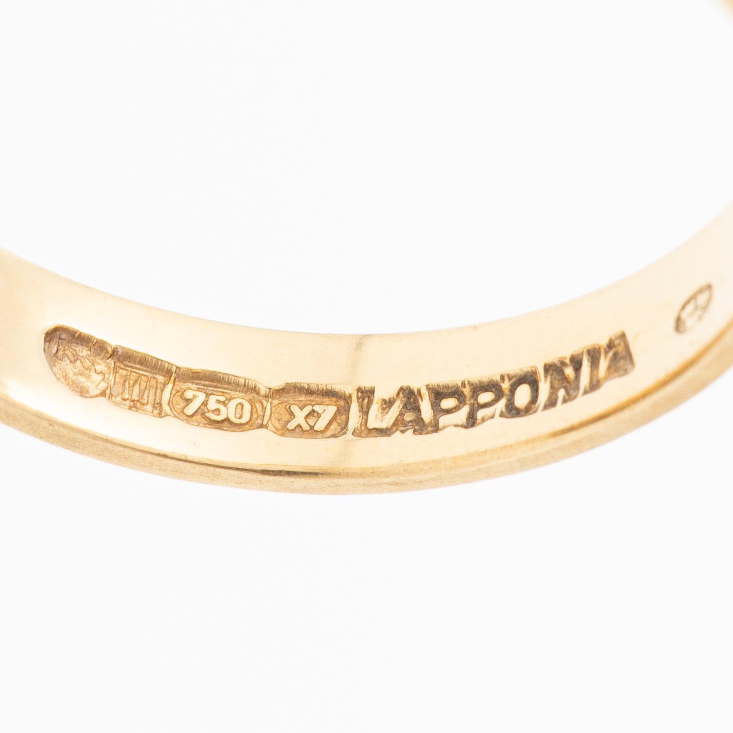 Björn Weckström, Ring, "Diamantstad", 18K guld med briljantslipade diamanter, Lapponia 1975.