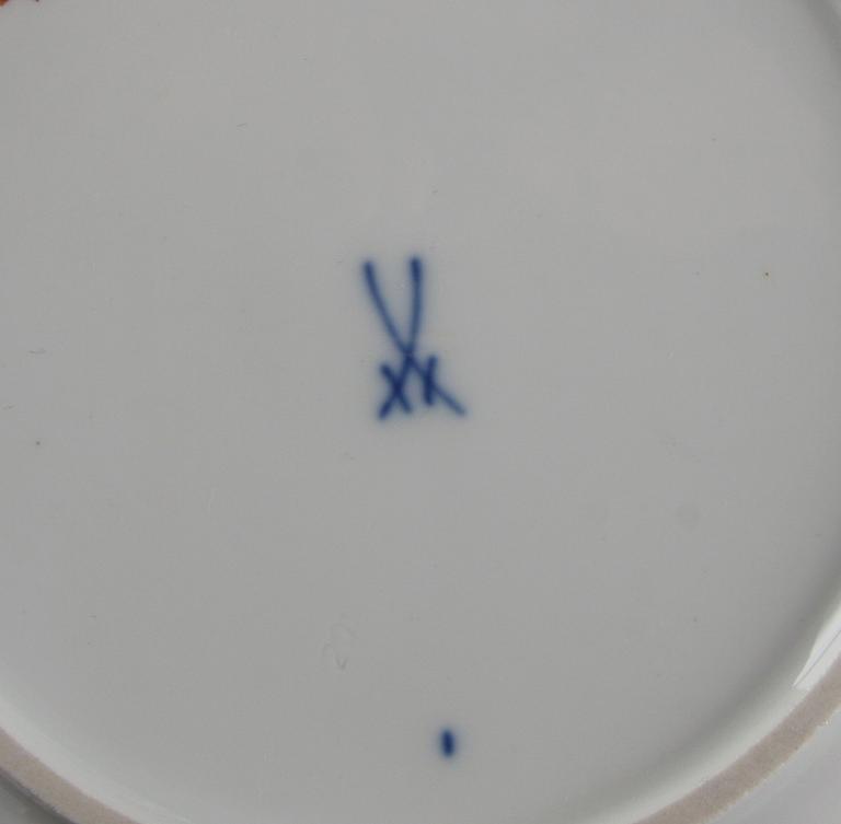 FRUKTTALLRIKAR, 6 st, porslin, Meissen.