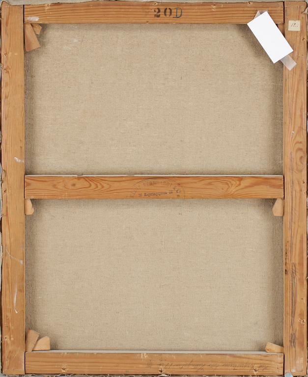 VIKTOR LAGERSTRÖM, olja på papp uppfodrat på duk, sign o dat 1891.