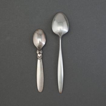A set of 12+6 spoons by Georg Jensen,