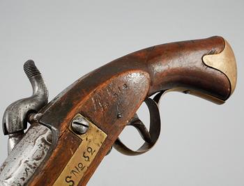 STUDSARPISTOL, Carl Gustafs Stads gevärsfaktori, m/1820-57.