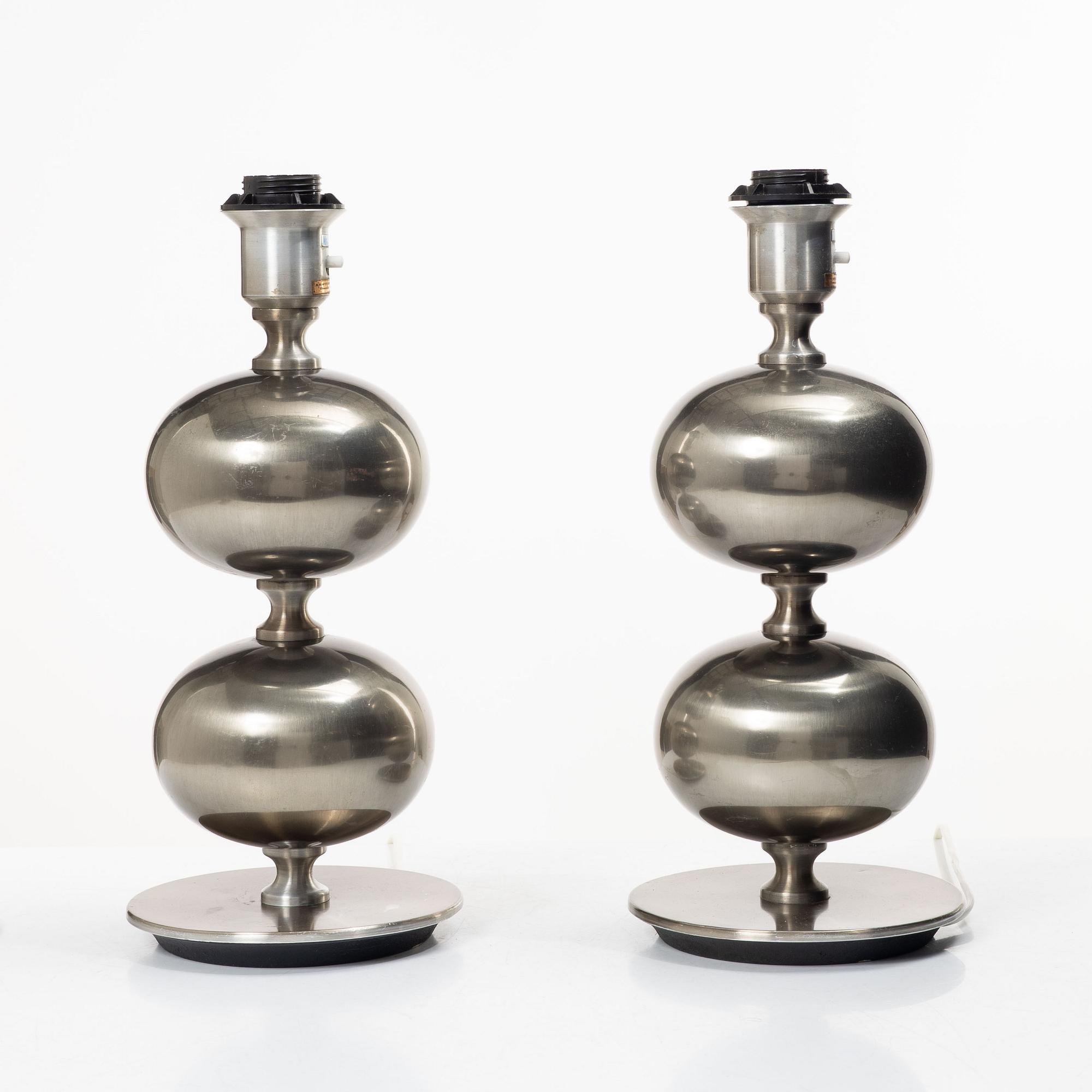 A pair of table lamps, Stilarmatur, second half of the 20th century.