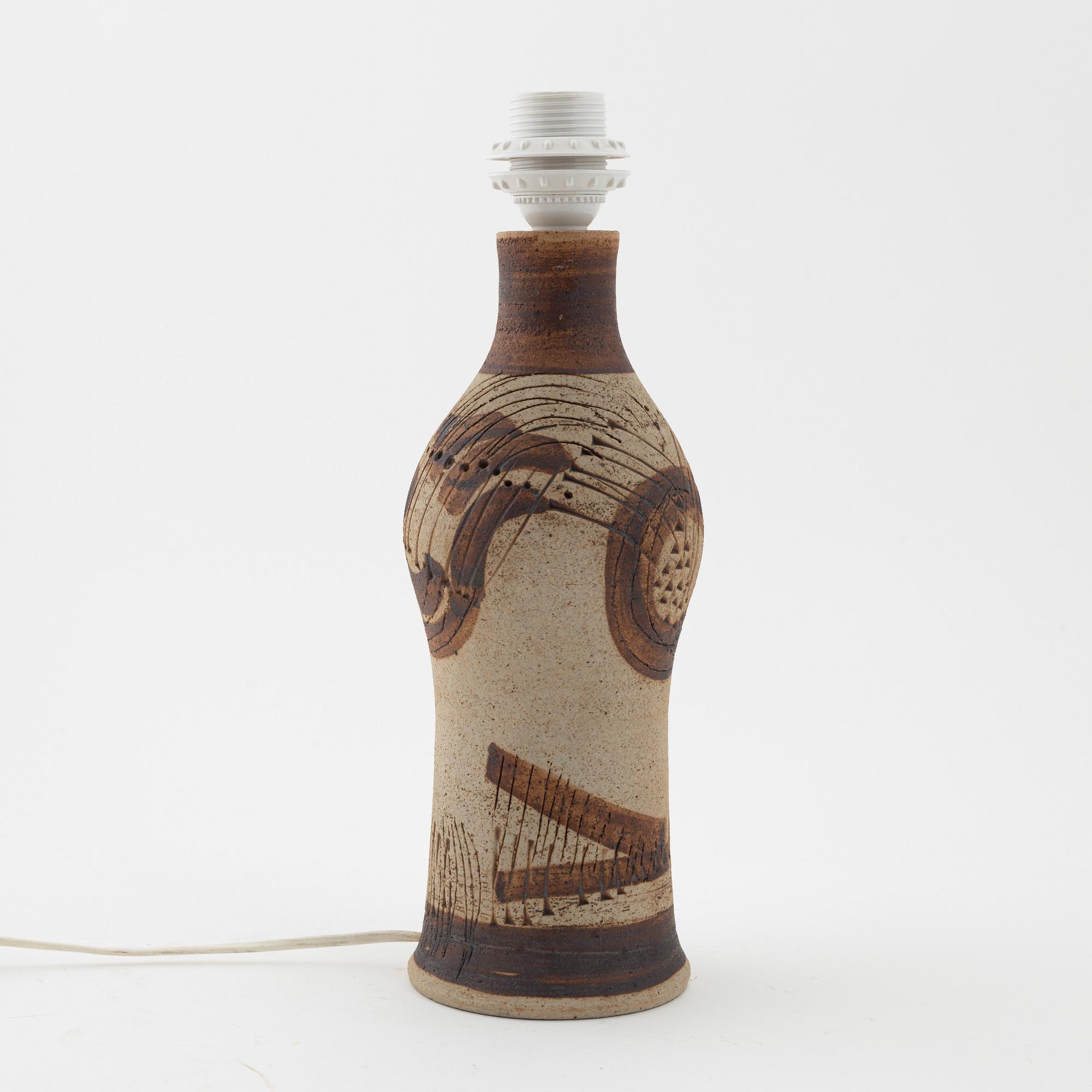 Lisa Larson, bordslampa, stengods, Gustavsbergs Studio.