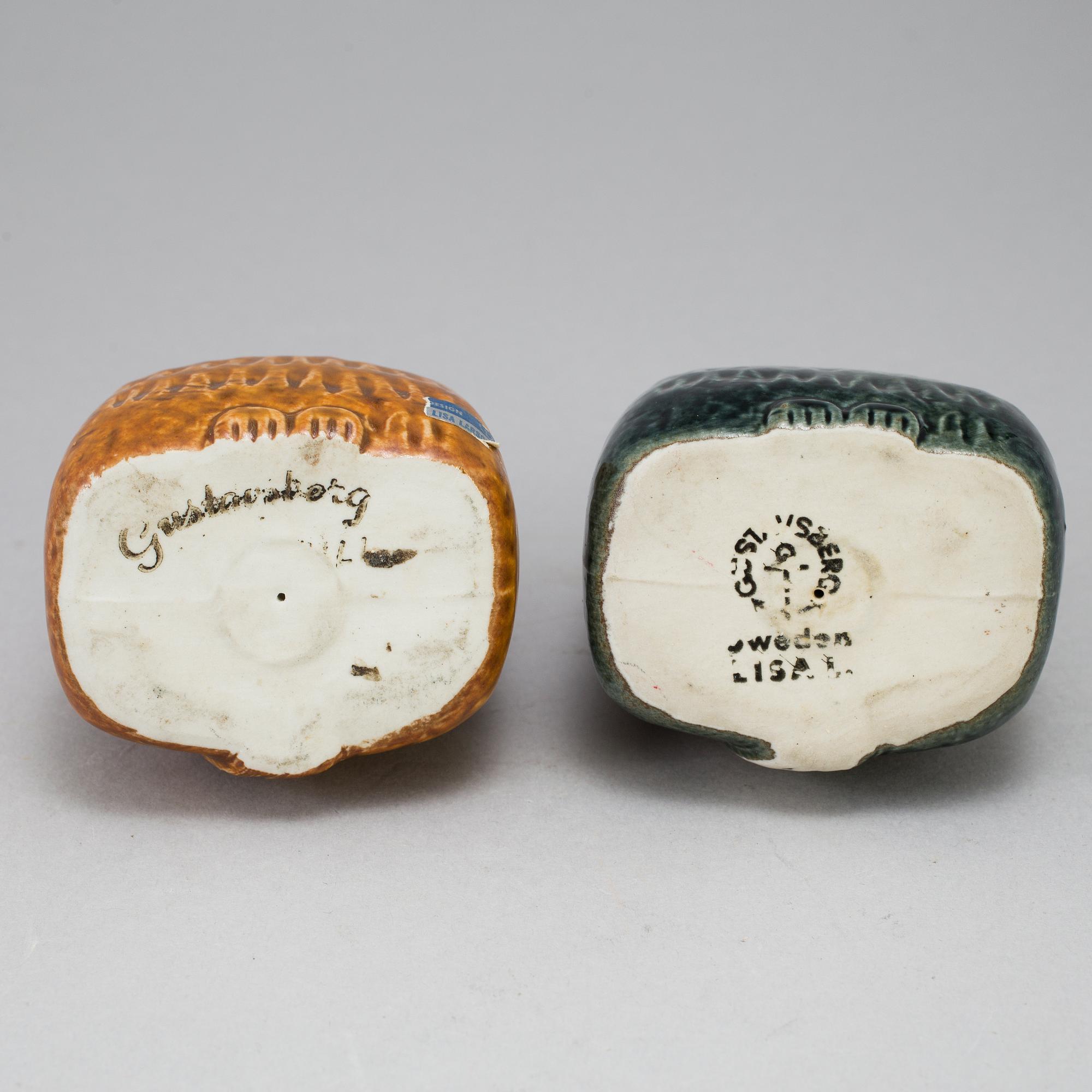 2 figurines by Lisa Larson for Gustavsberg. "Small cat", produced 1965.