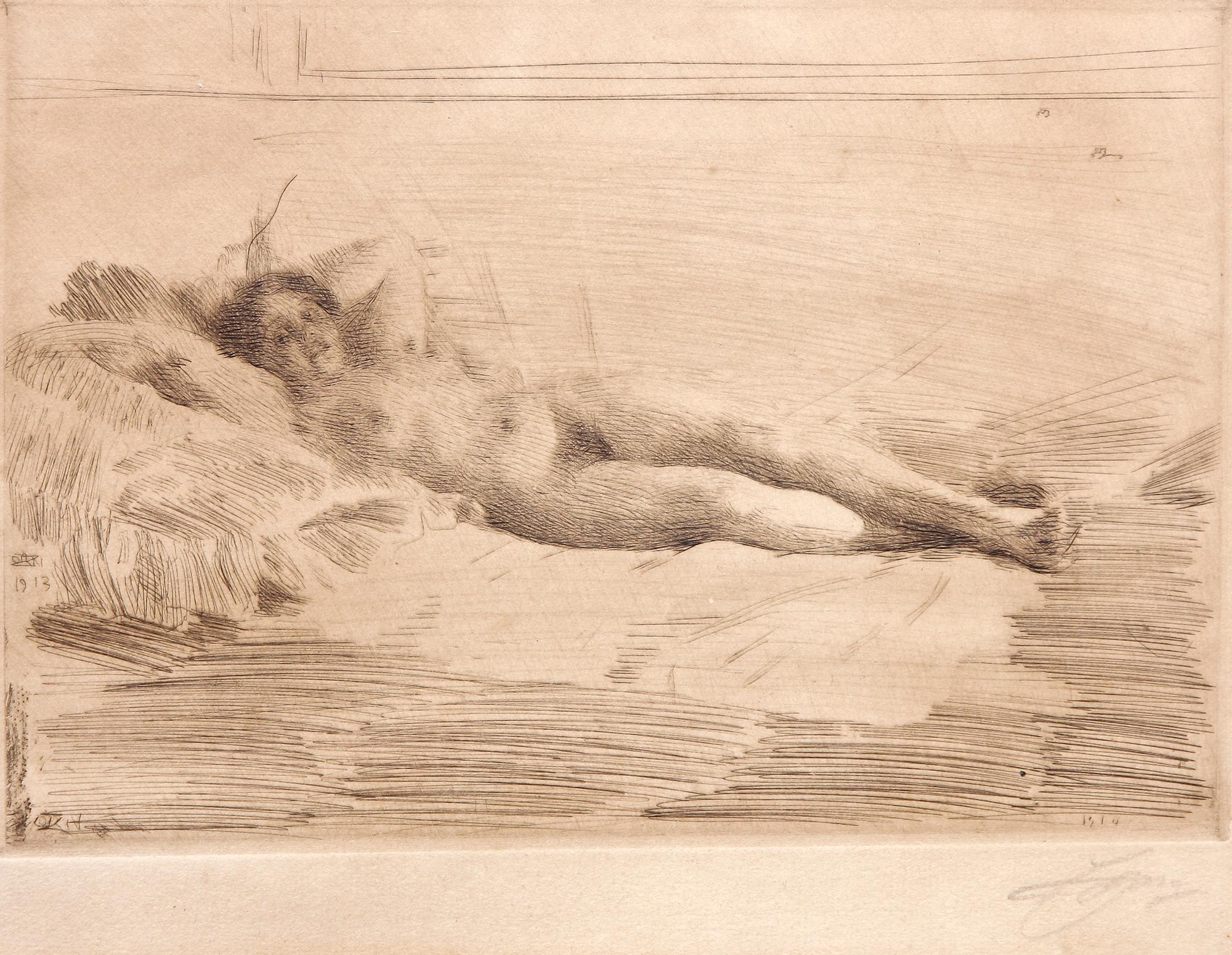 ANDERS ZORN, etsning, sign.