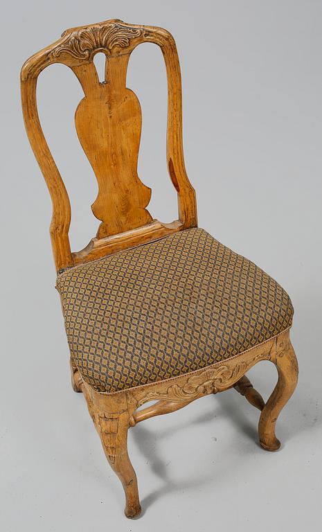 STOLAR, två stycken, rokoko, 1700-tal.