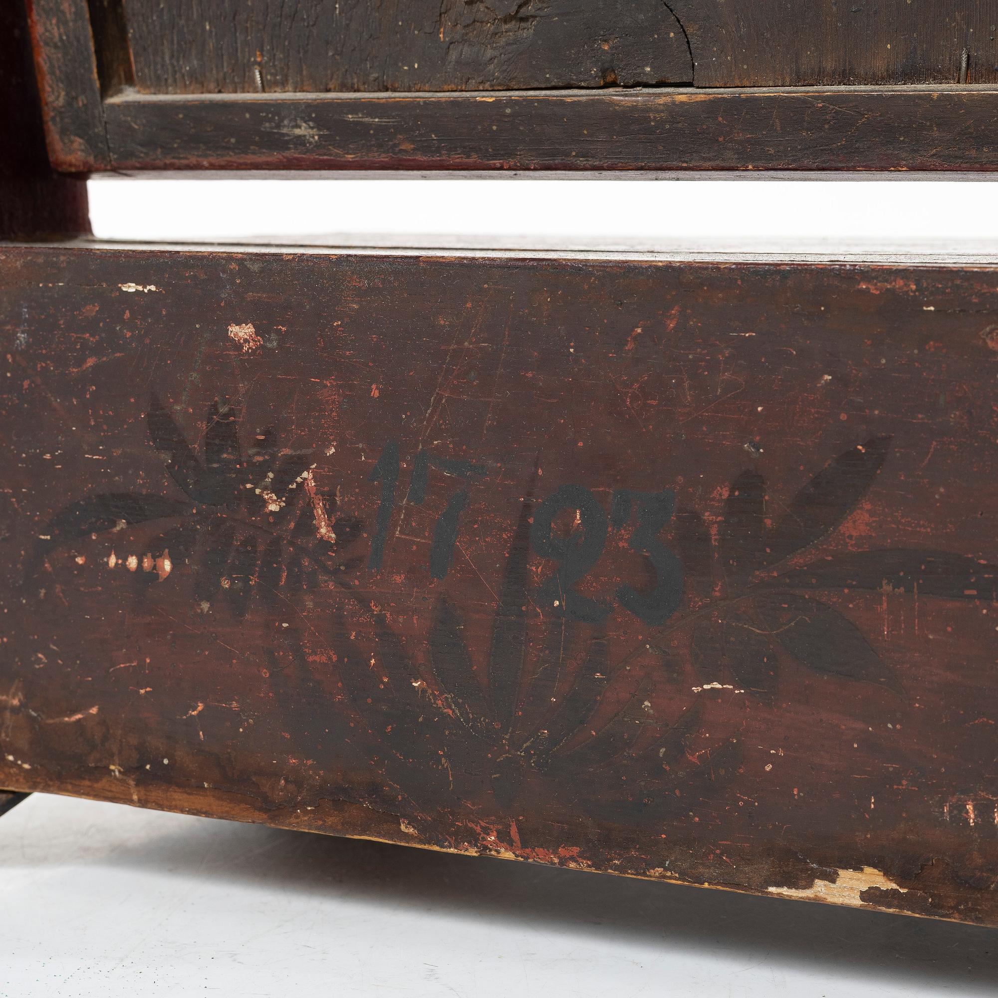 Chest of drawers mirror, first half of the 18th century, marked 1723.