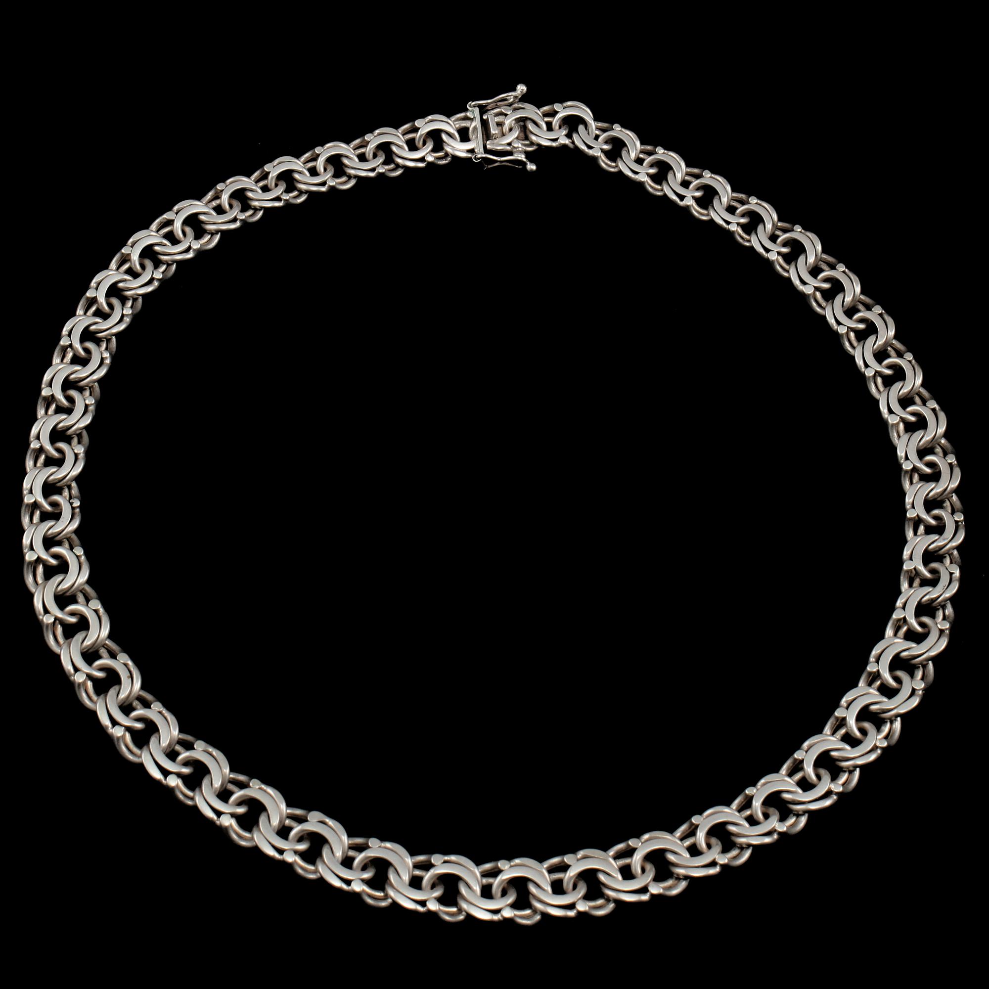HALSLÄNK, silver, otydlig mästarstämpel, Lund, 1974. Vikt 61 g.