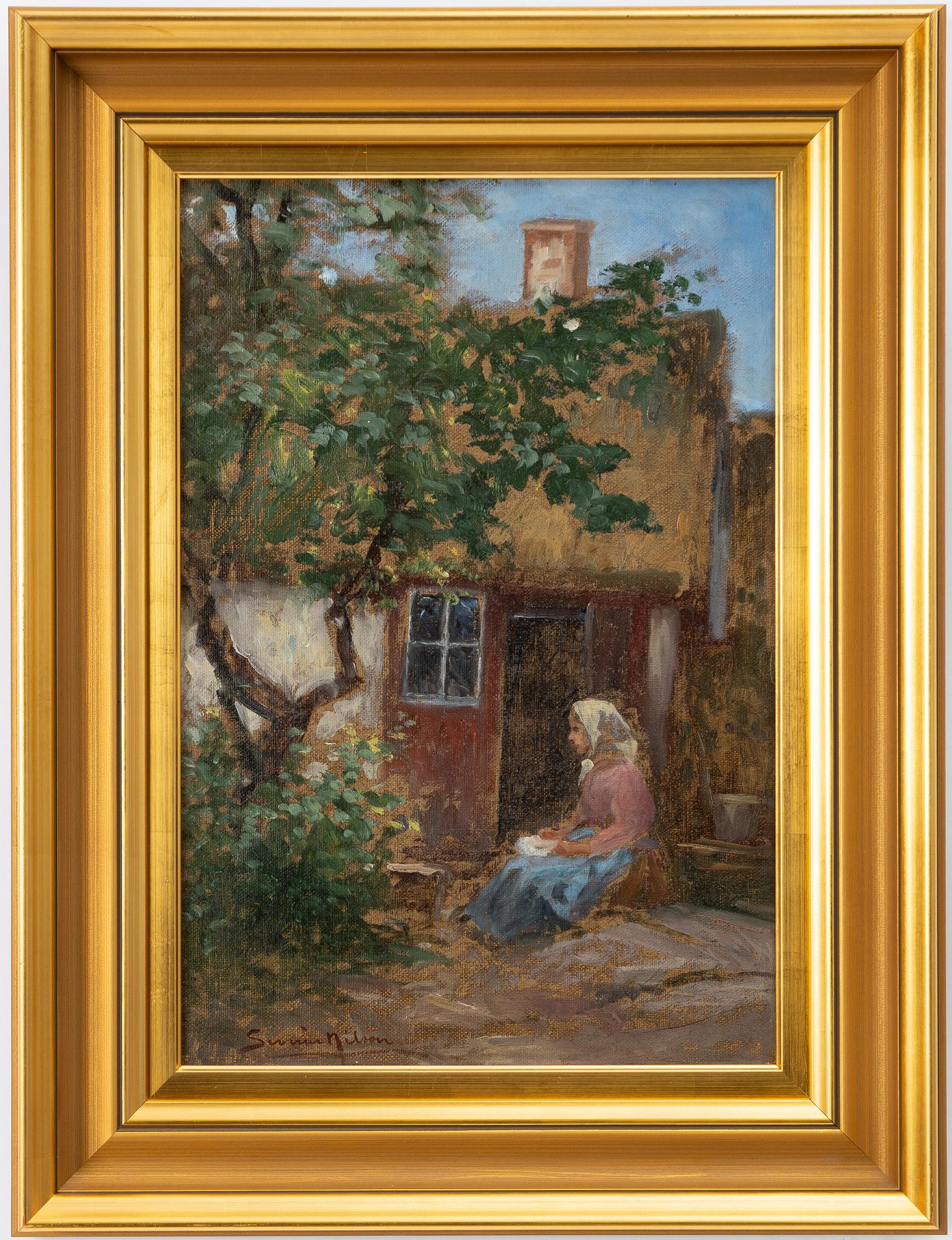 Severin Nilson, Outside the cottage.