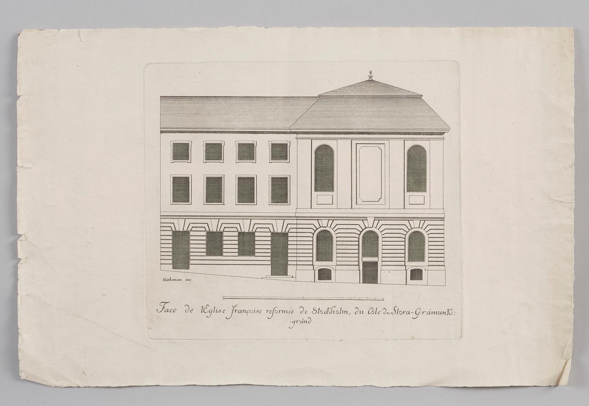 JEAN ERIC REHN, 4 gravyrer, efter Carl Hårleman, 1700-talets andra hälft.