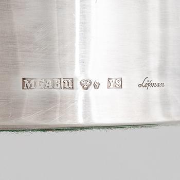 A pair of Swedish silver candlesticks, marks of Eric Löfman, MGAB, Uppsala 1973.