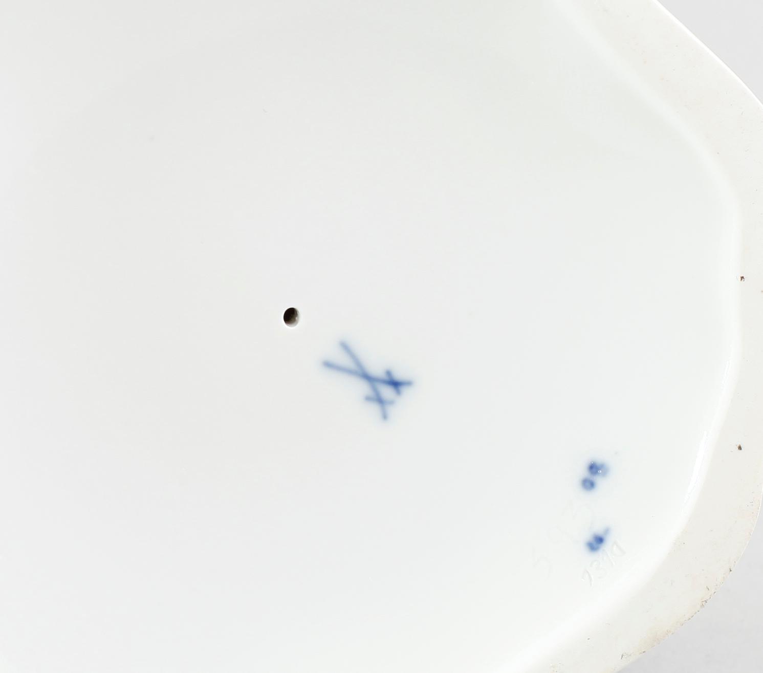 LJUSSTAKE, porslin, Meissen, 1900-talets mitt.