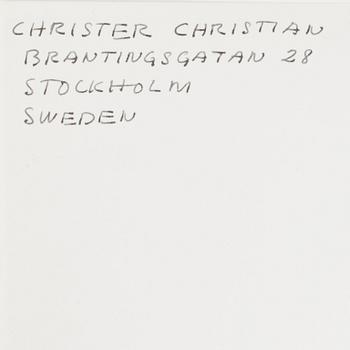 CHRISTER STRÖMHOLM, Silvergelatinfotografi, bär påskrift Christer Christian a tergo.