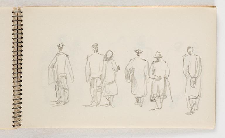 Lotte Laserstein, 10 små skissblock med teckningar.