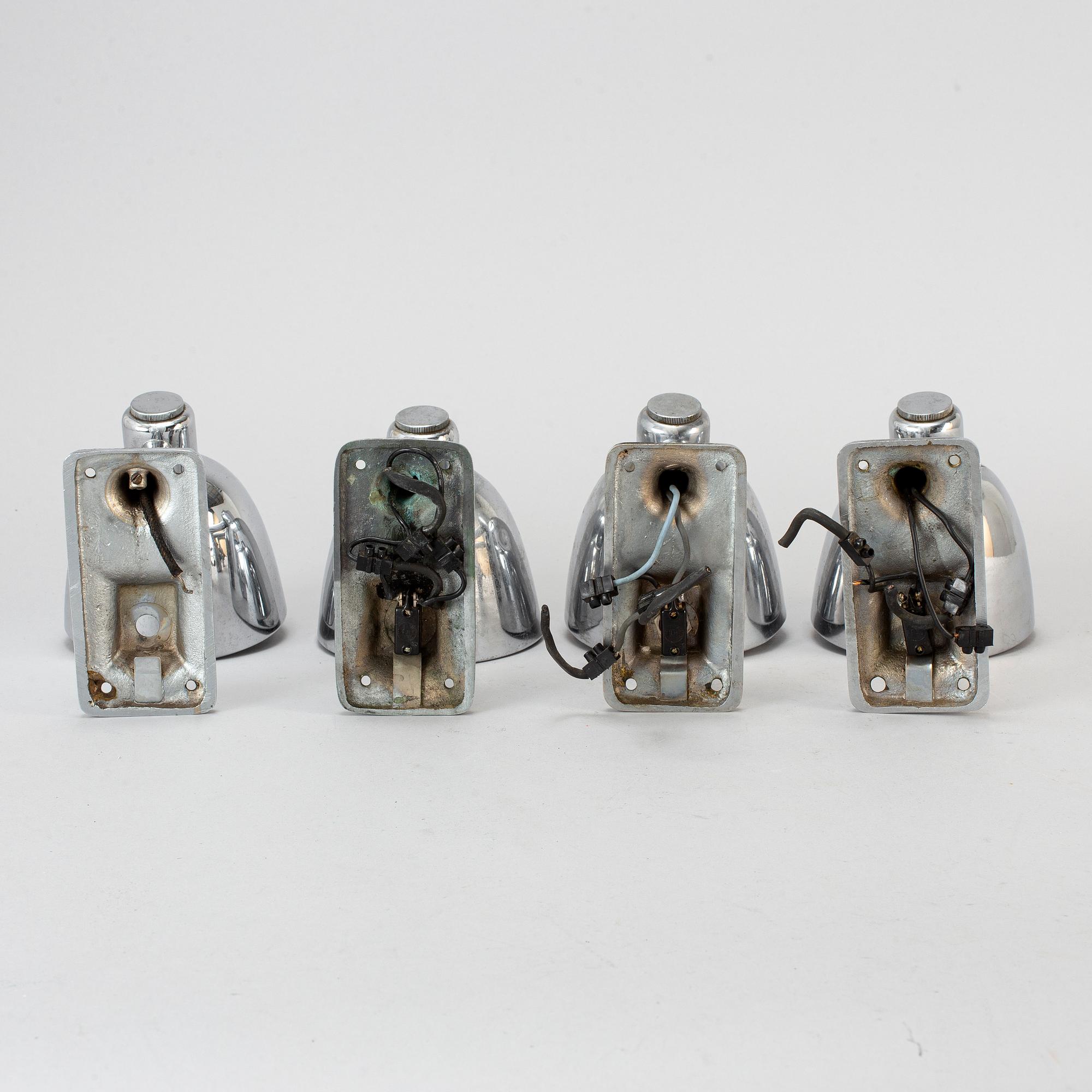 A set of four wall-ligts, probably 1920-30s.