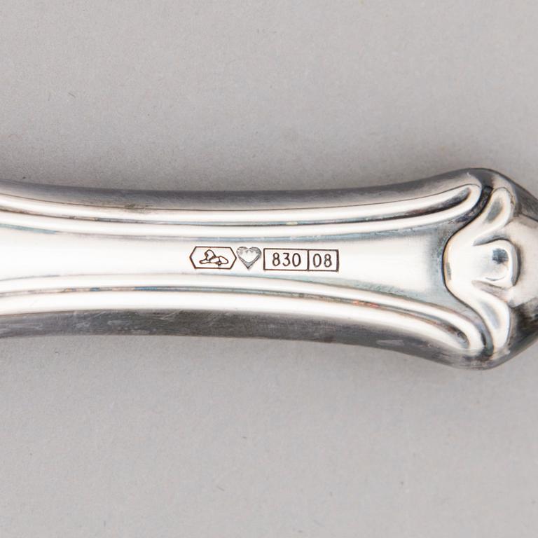 A 98-piece set of 'Romantika' silver cutlery, Kultakeskus oy, Hämeenlinna 1975-1991.