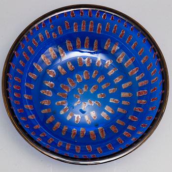 SVEN PALMQVIST, a "Ravenna" glass bowl, Orrefors, Sweden 1989.