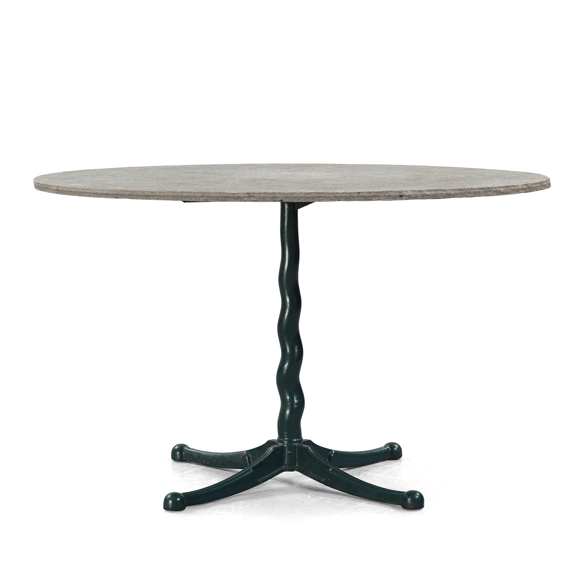 Josef Frank, attributed to, a cast iron table with granite top, Firma Svenskt Tenn, Sweden, 1930s-40s.