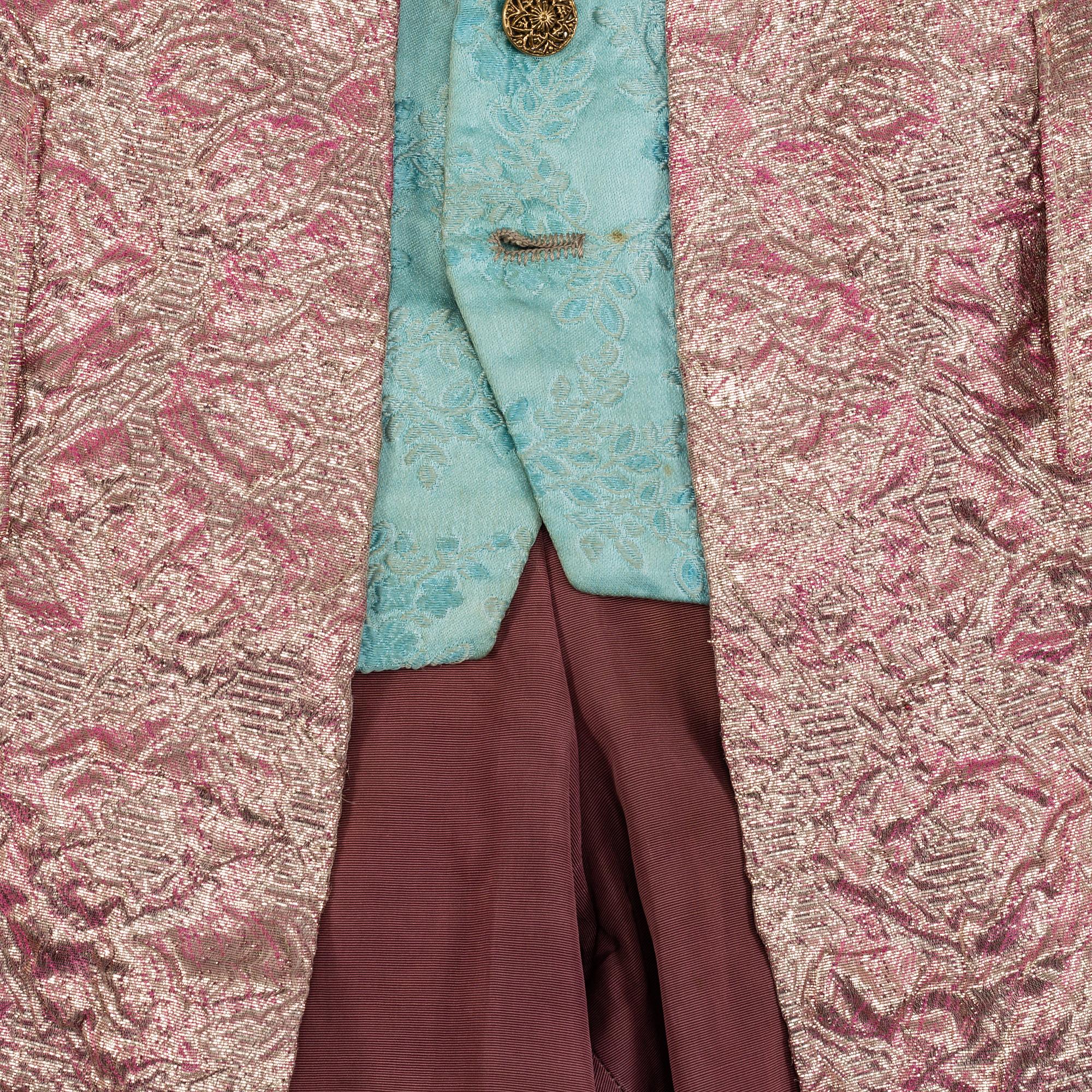 Two theater costumes, 18th century fashion style, mid 20th century,