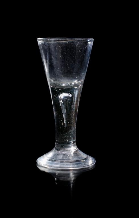 A Swedish wine glass, 18th century.