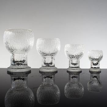 TIMO SARPANEVA, glasservis, 40 delar, glas, "Kekkerit", Iittala, 1970/80-tal.