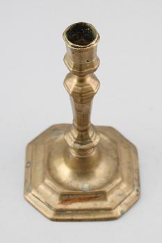 LJUSSTAKE, mässing, 1700-tal.