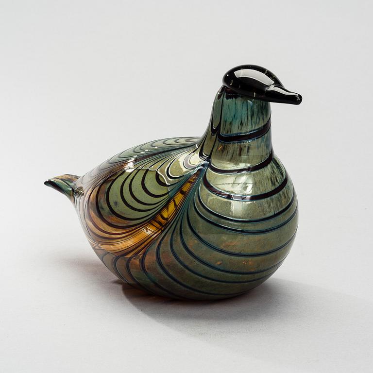 OIVA TOIKKA, fågel, glas, osignerad.