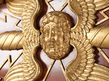 Spegel, av Johan Martin Berg  (spegelfabrikör i Göteborg 1803-37), Empire.