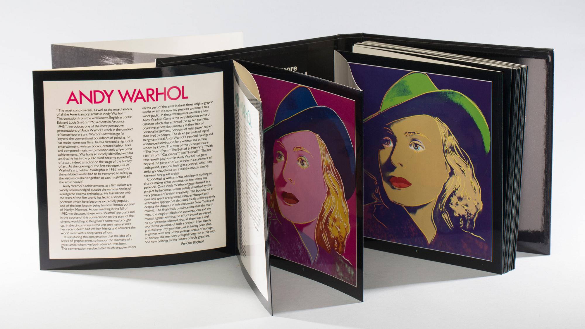 ANDY WARHOL, BOK, "Portraits of Ingrid Bergman by Andy Warhol".