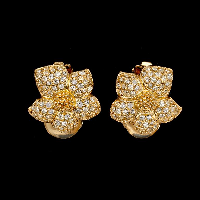 Two pair of earrings by Christian Dior.