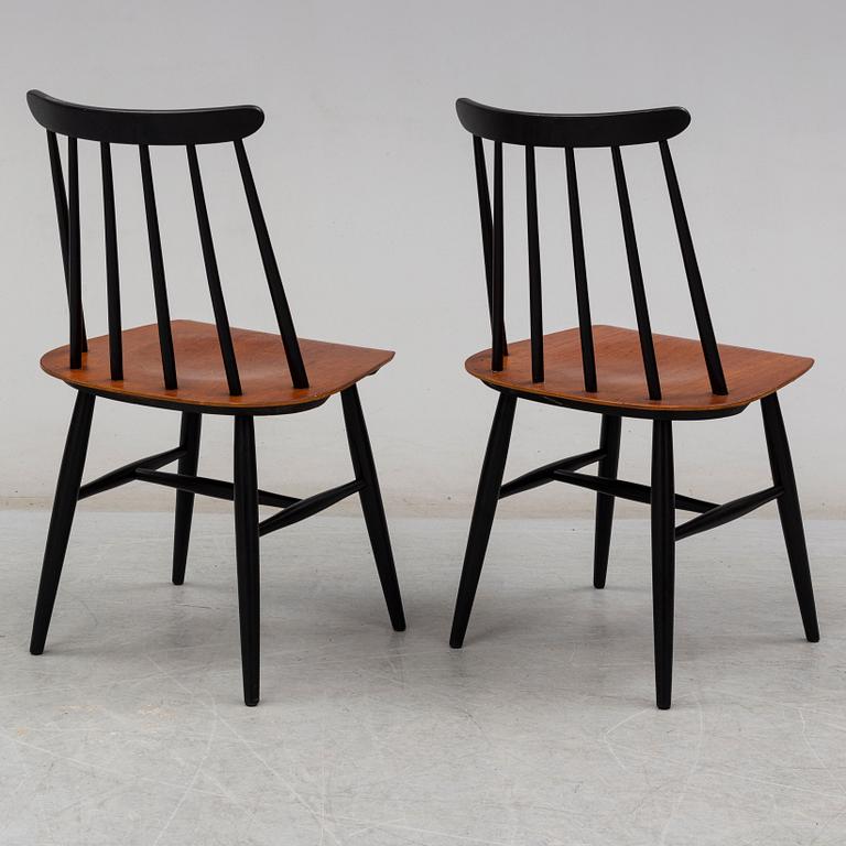 ILMARI TAPIOVAARA, A set of eight Fanett chairs, Edsbyverken 1960.