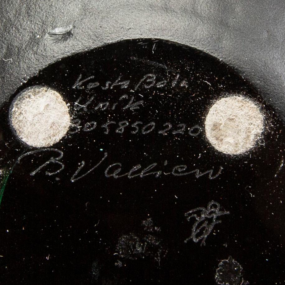 BERTIL VALLIEN, a glass bowl, for Kosta, unique, signed.