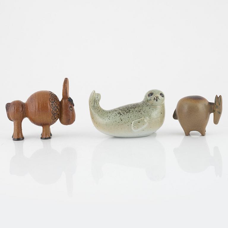 Lisa Larson, a group of three figurines, Gustavsberg.