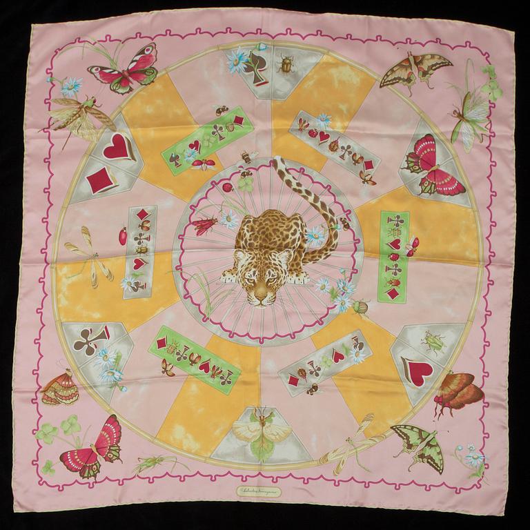 SCARF, siden, Salvatore Ferragamo.