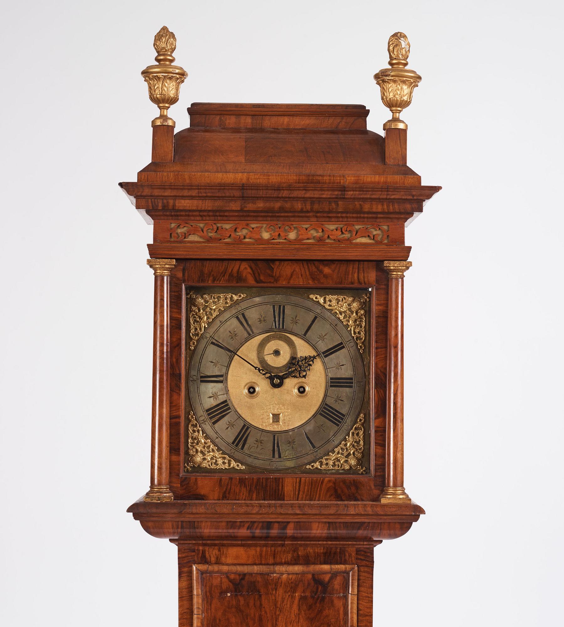 A George I walnut longcase clock by Markwick, London (father and son James M., active 1666-1730).