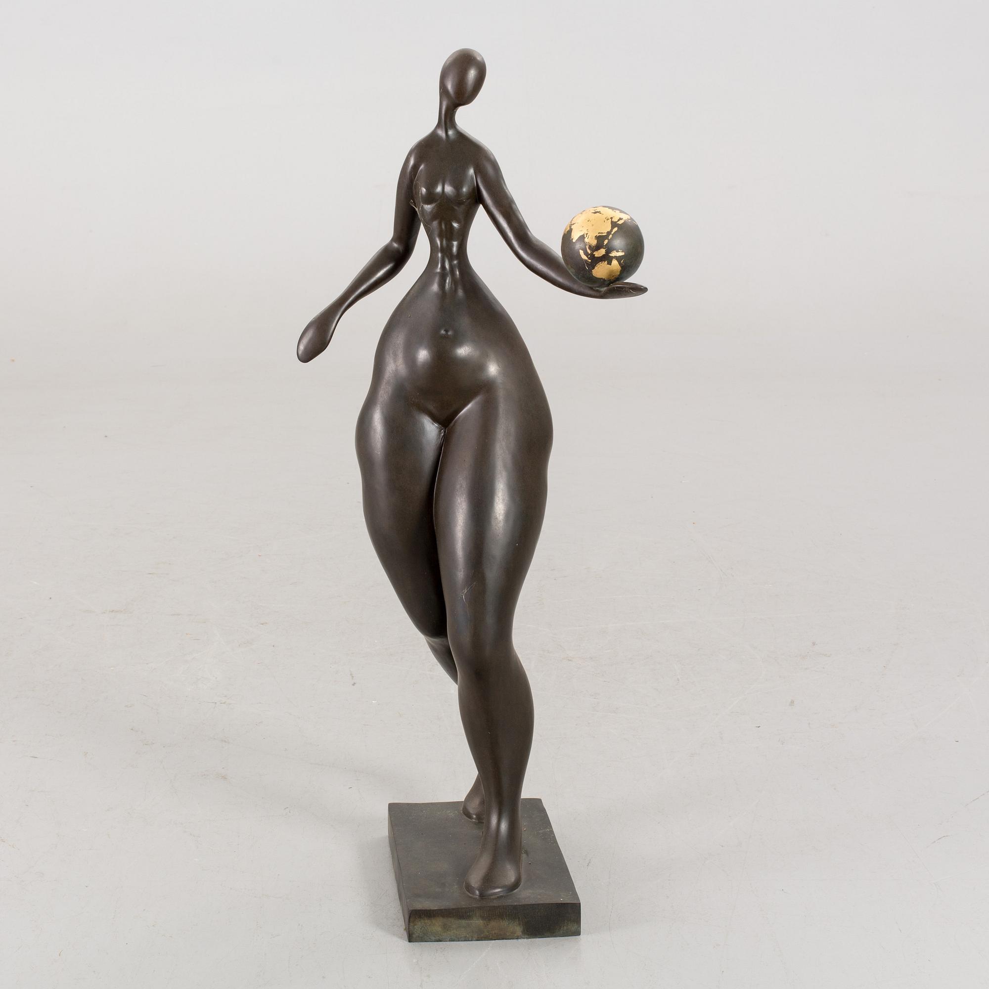 MARIE-MADELEINE GAUTIER, skulptur, patinerad metall, signerad samt numrerad 1/8.