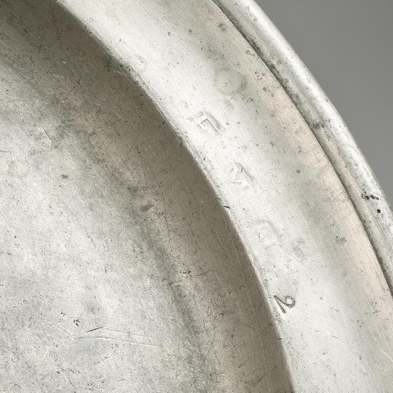 PARTI TENN, 6 delar, mestadels Sverige, 1700/1800-tal.
