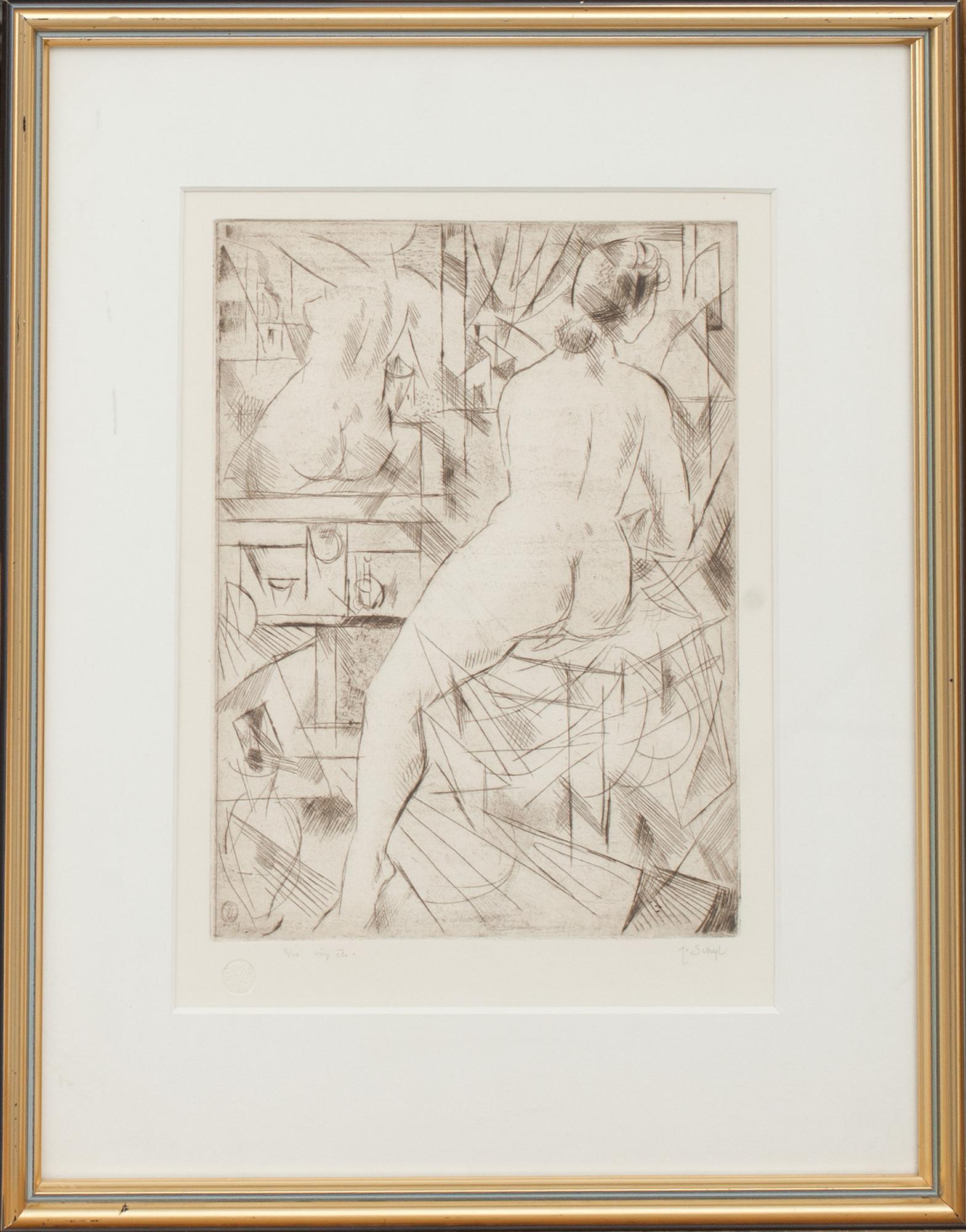 JULES SCHYL, original etsning, signerad och numrerad 3/10.