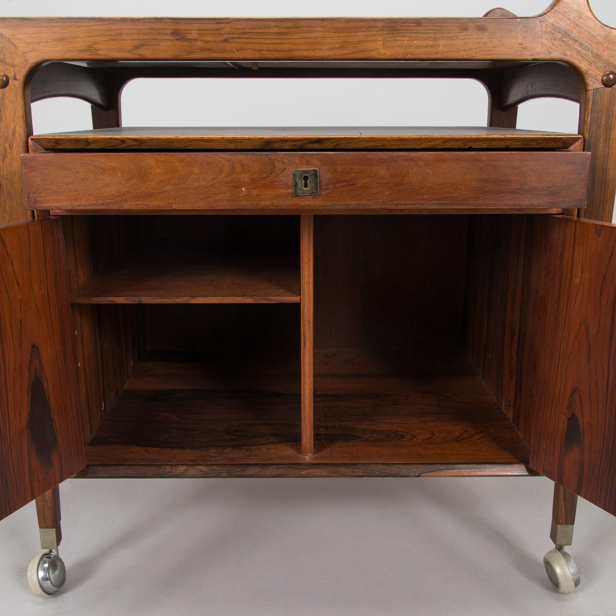 Johannes Andersen, serveringsvagn, Dyrlund Smith , Danmark, 1900-talets mitt.