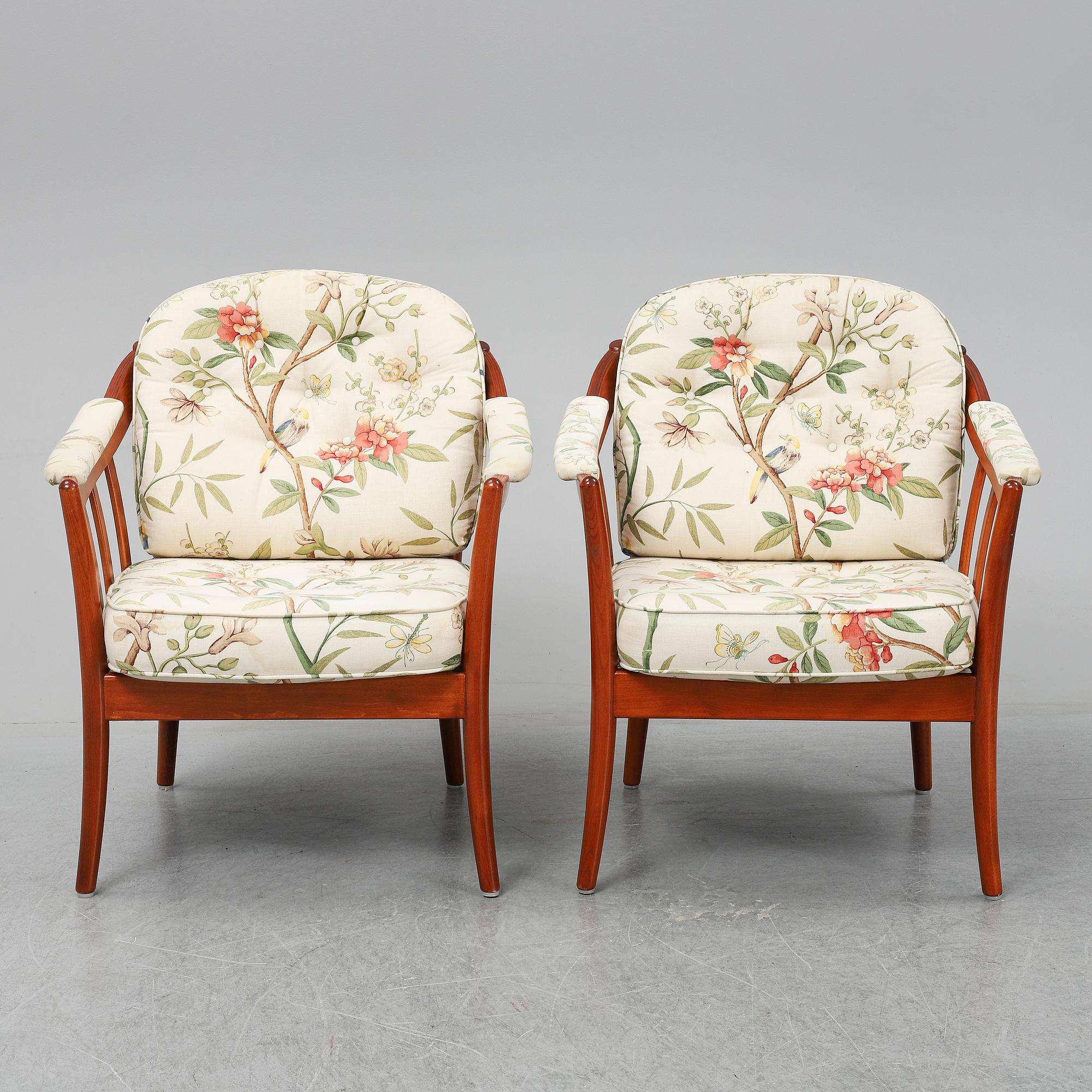 A pair of "Andorra" easy chairs from Bröderna Andersson, second half of 20th century.
